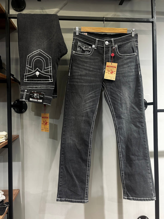 TRUE RELIGION RICKY ROPE STITCH STRAIGHT JEANS