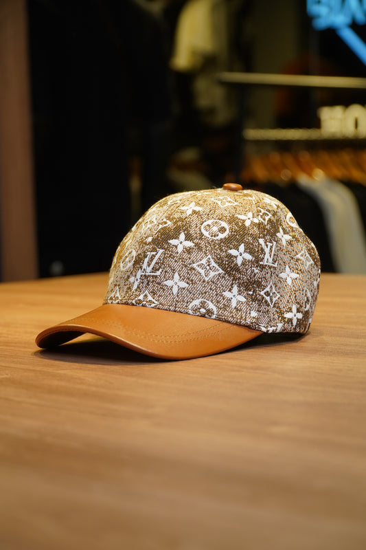 Louis Vuitton Monogram Jacquard Cap Brown Leather Visor