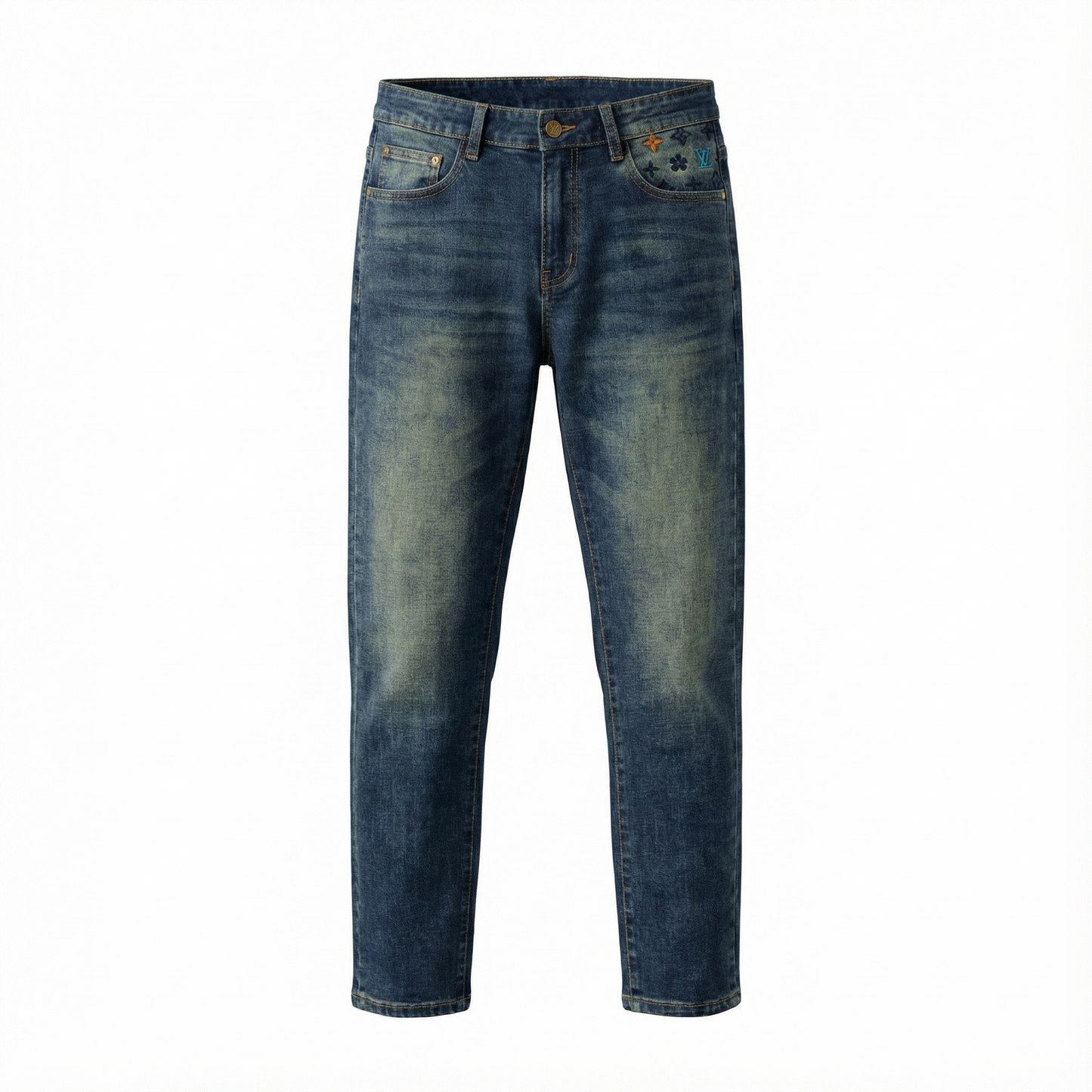 Louis Vuitton Multicolor Monogram Embroidered Denim