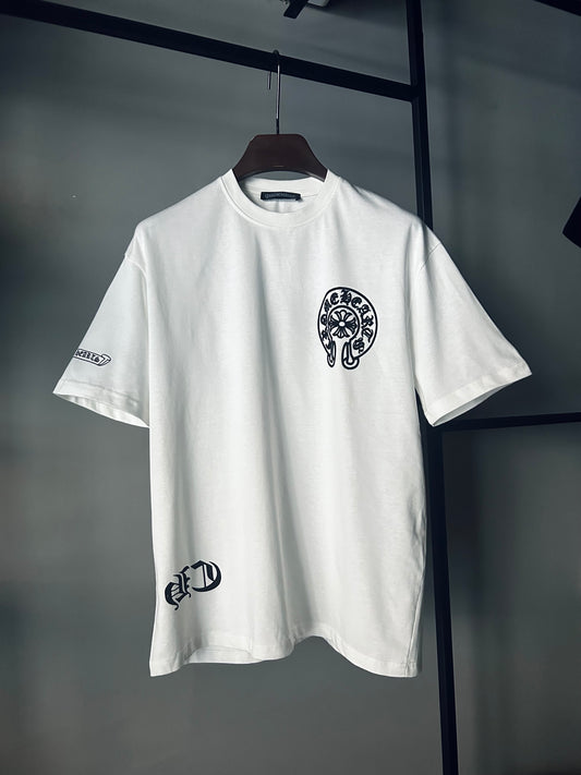 Chrome Hearts Classic Horseshoe Logo Short Sleeve T-shirt White