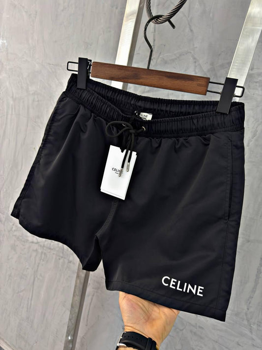 Celine Classic Designer Swim Trunks – Black Edition