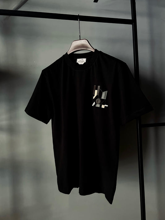 HERMES T-shirt with leather detail