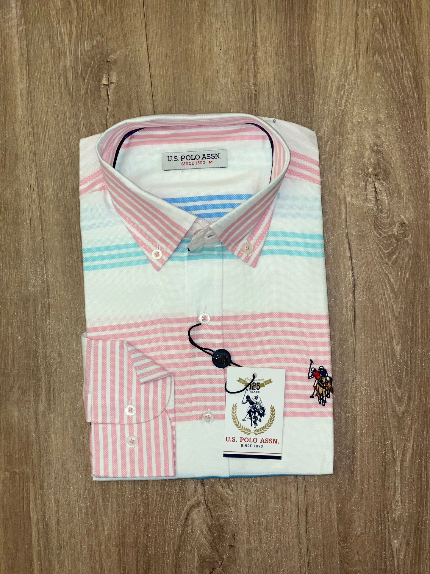 US POLO Horizontal Strips 'Pink'