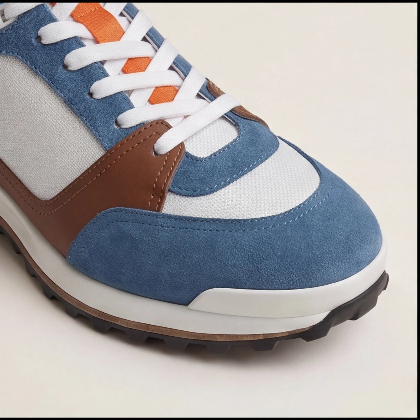 Hermès Trail Mix Suede Mesh Blue Brown