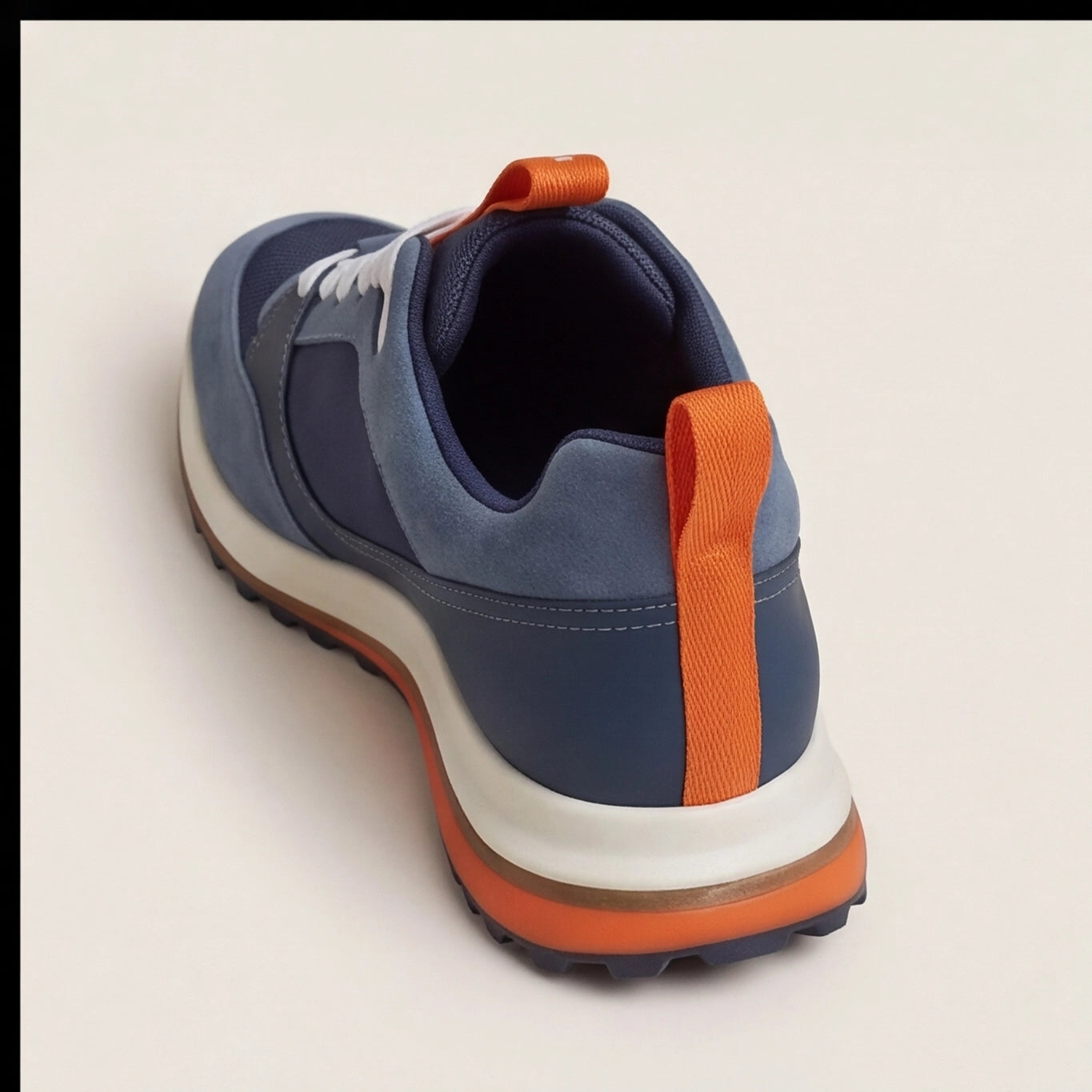 Hermès Apex Trail Sneakers – Navy Blue & Orange