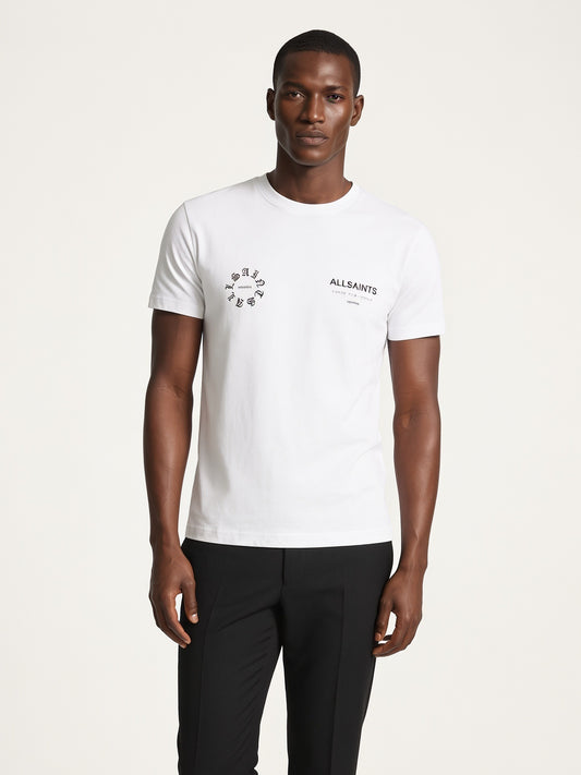 MODEL·ALLSAINTS — Graphic Logo T-Shirt — White