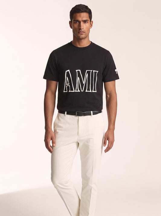 MODEL·AMI PARIS — Logo Print T-Shirt — Black