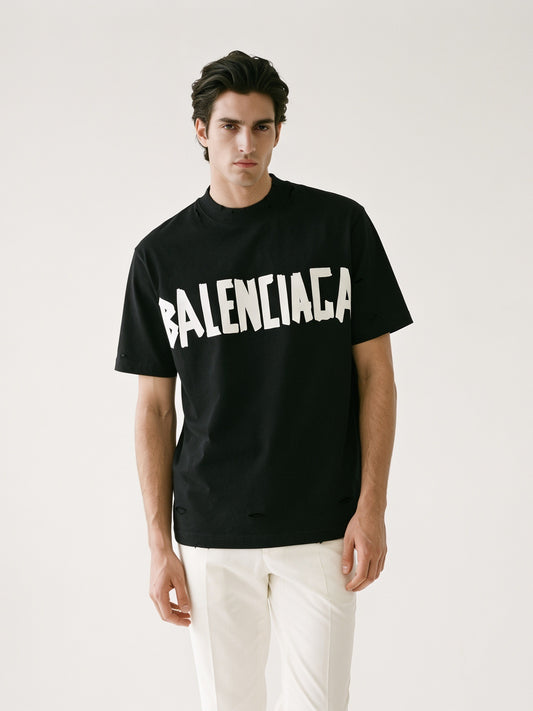 MODEL·BALENCIAGA — Sketchy Medium Fit T-Shirt — Black