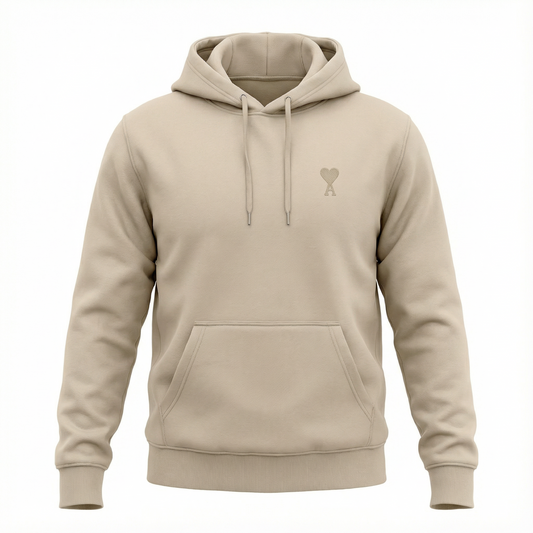 AMI Paris logo-embroidered organic-cotton Hoodie