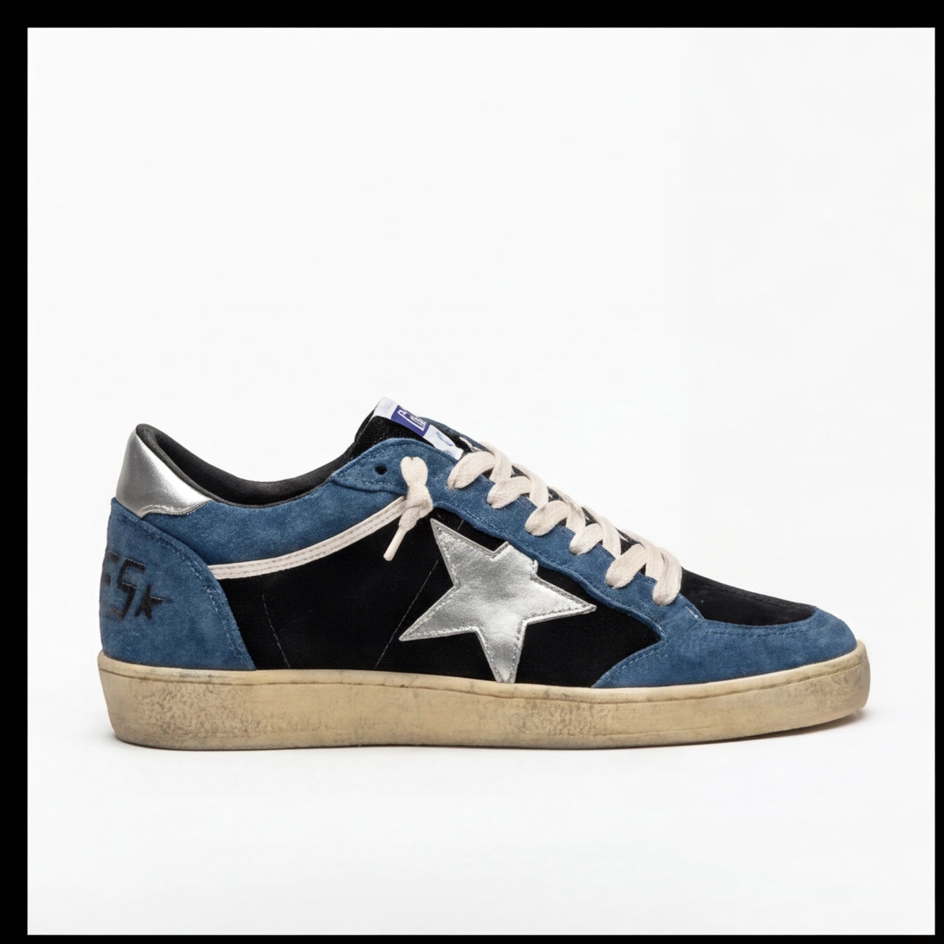 Silver Star Vintage Sneaker – Navy Black Edition