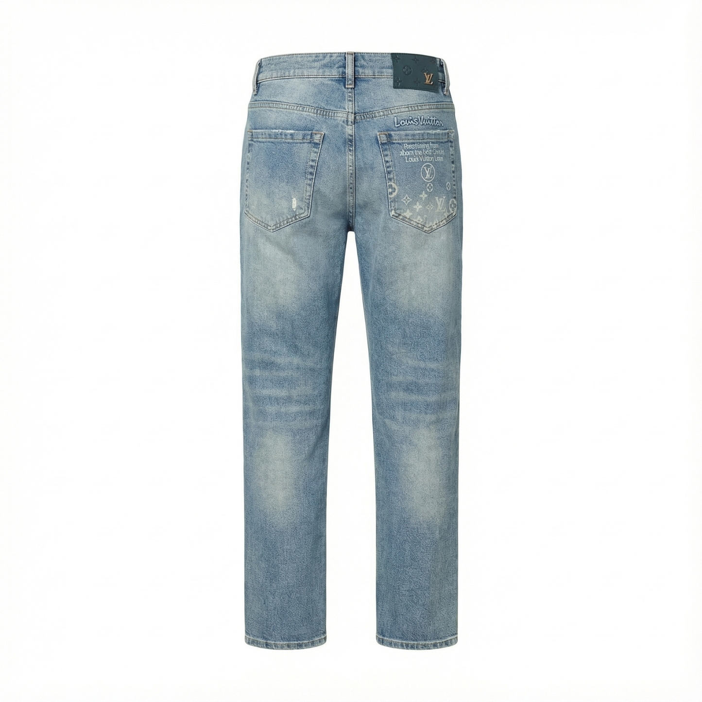Louis Vuitton Monogram Vintage Wash Denim Jeans – Light Blue