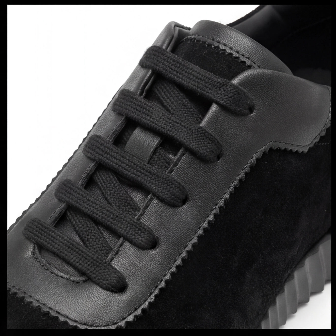 Hermès Black Premium Chunky Knit Sneakers
