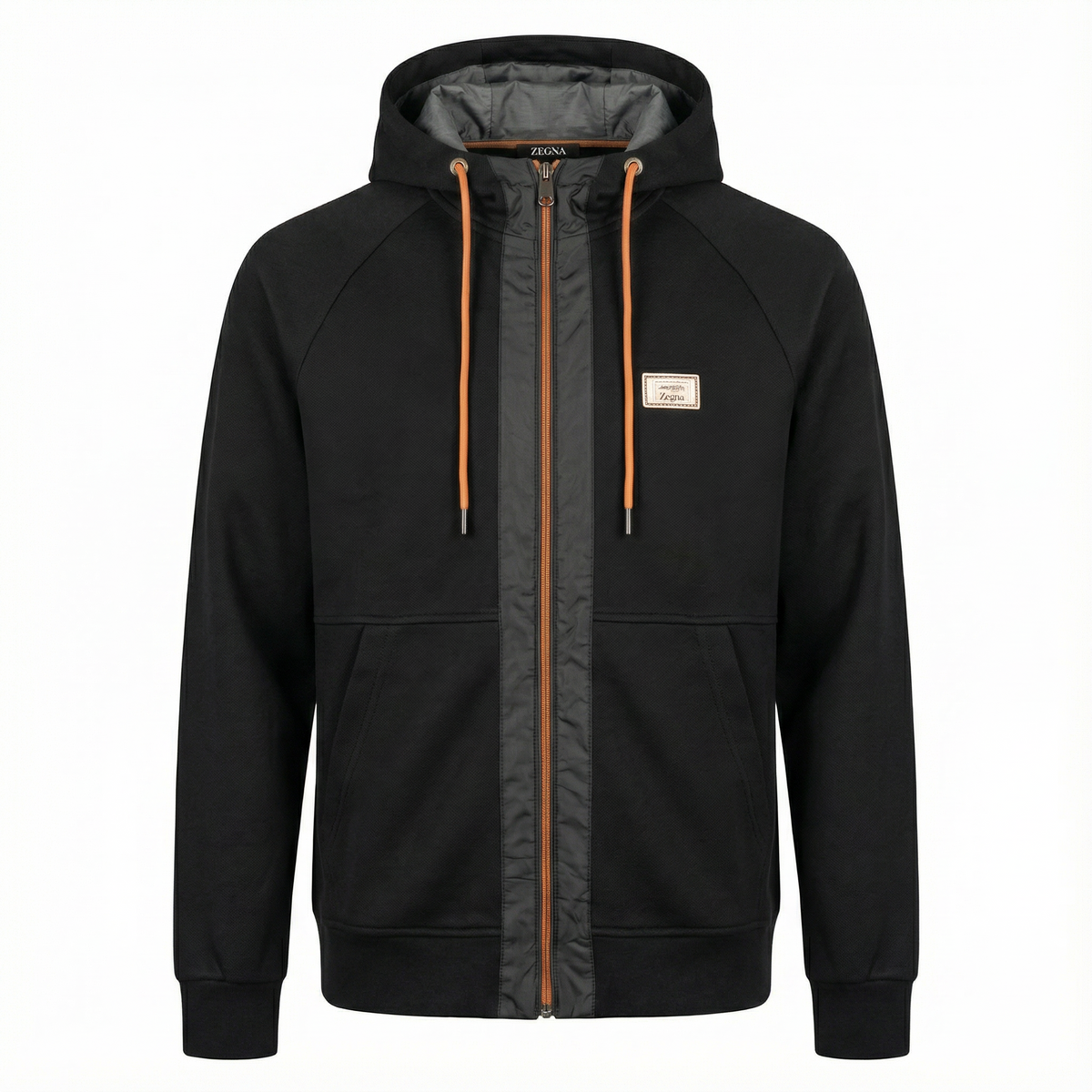 Zegna zip-up Hooded Jacket Black