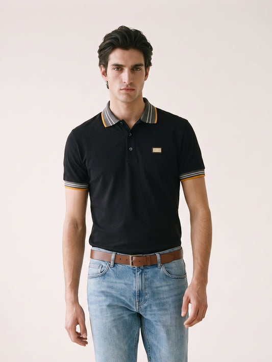 MODEL·DOLCE & GABBANA — Classic Polo T-Shirt — Black Edition