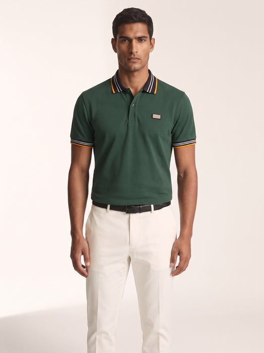 MODEL·DOLCE & GABBANA — Classic Polo T-Shirt — Green Edition