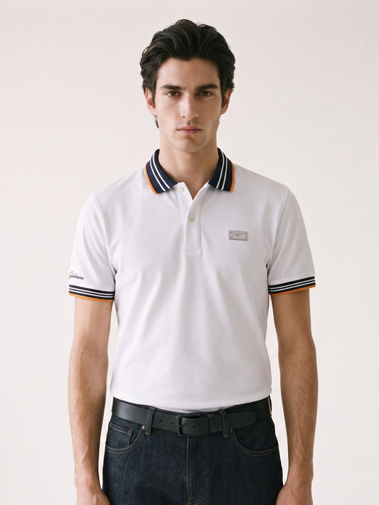MODEL·DOLCE & GABBANA — Polo T-Shirt — White