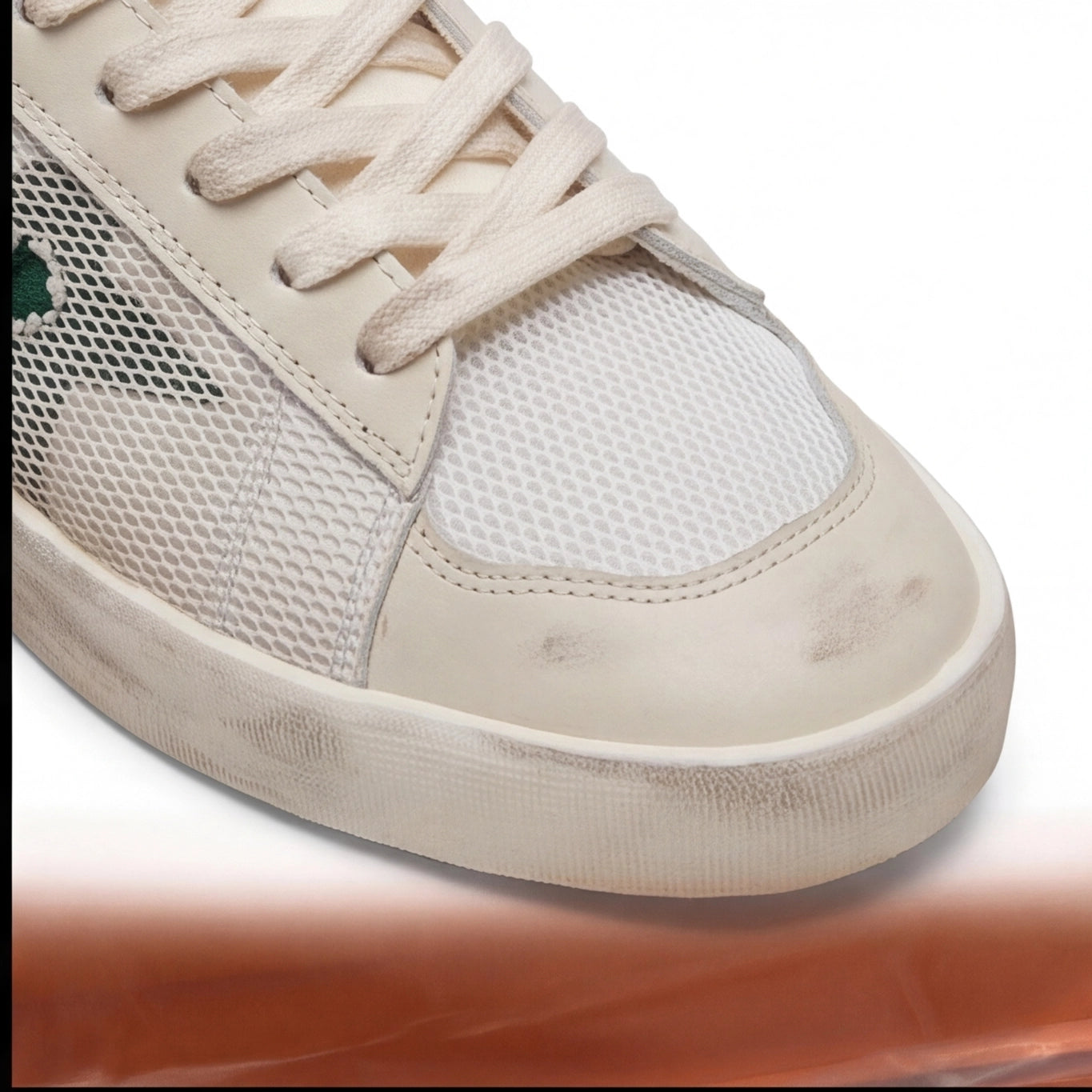 Golden Goose Stardana Mesh Vintage Cream Green