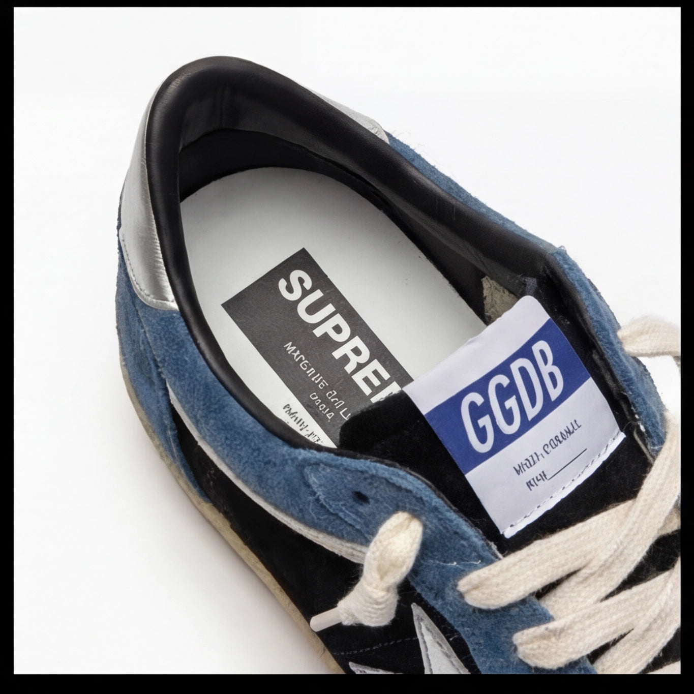 Silver Star Vintage Sneaker – Navy Black Edition