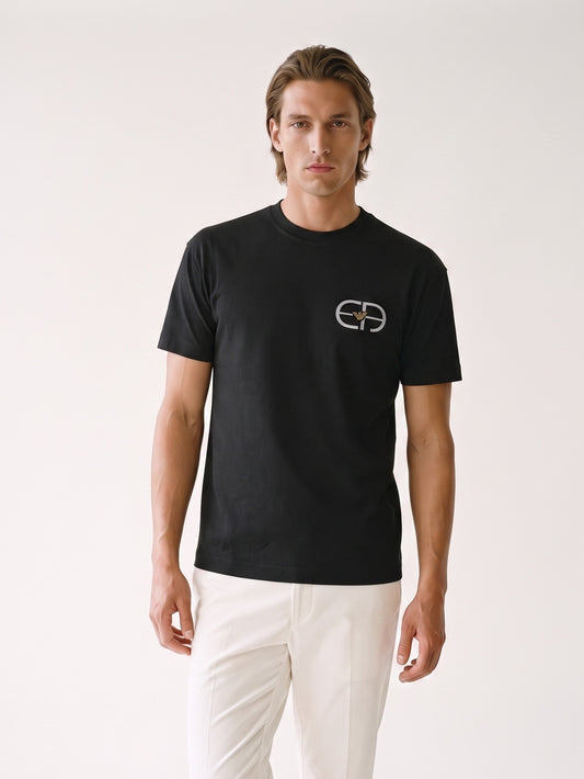 MODEL·ARMANI — EA Logo T-Shirt — Black
