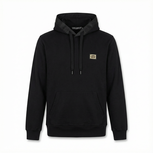 Dolce&Gabbana Cotton Hoodie Black