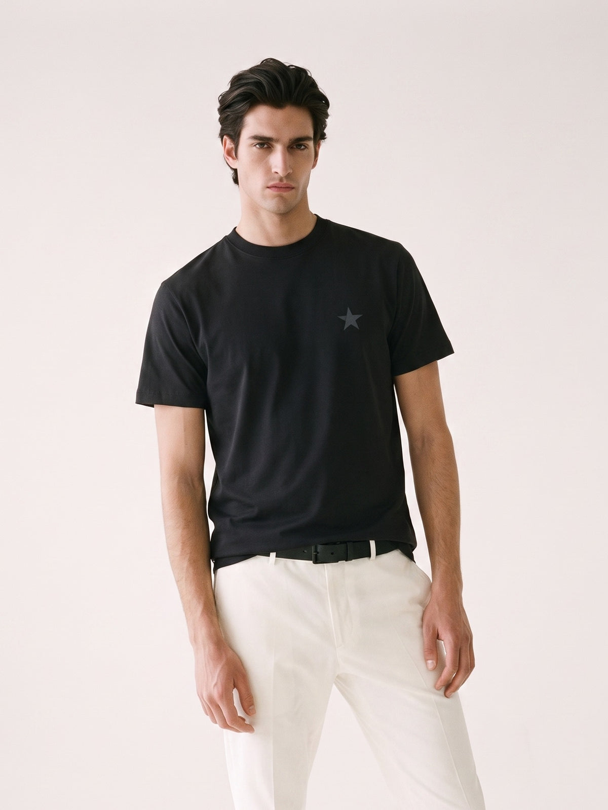 MODEL·GOLDEN GOOSE — Star Minimal T-Shirt — Black