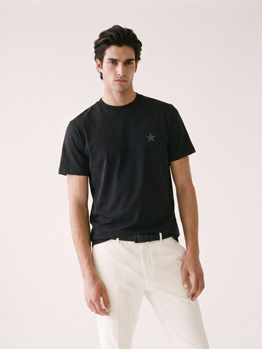 MODEL·GOLDEN GOOSE — Star Minimal T-Shirt — Black