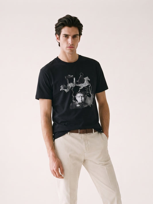 MODEL·GUCCI — COTTON JERSEY PRINTED T-SHIRT