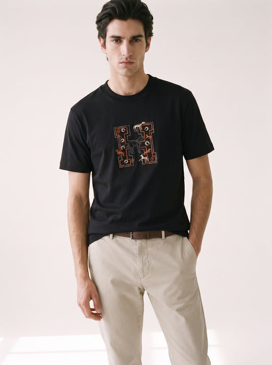 MODEL·HERMÈS — Graphic Logo T-Shirt — Black