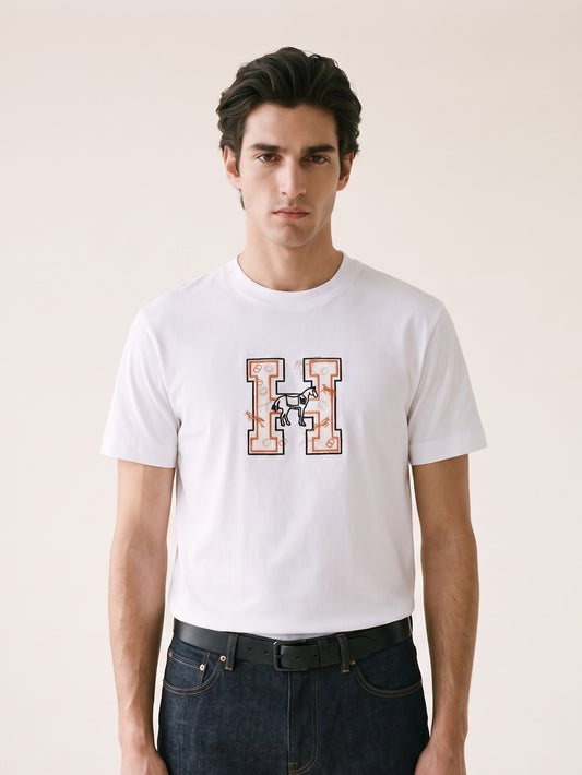 MODEL·HERMÈS — Graphic Logo T-Shirt — White
