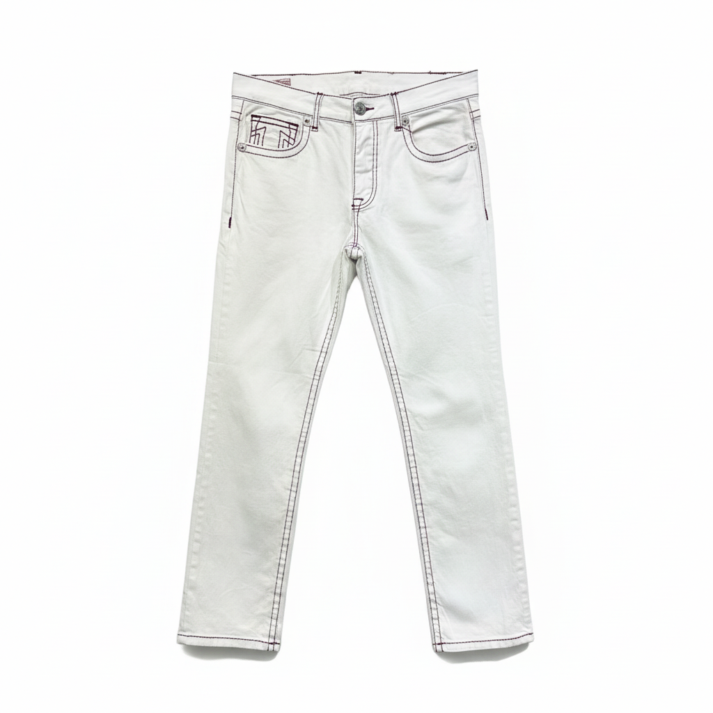 TRUE RELIGION Ricky Straight Jean in White