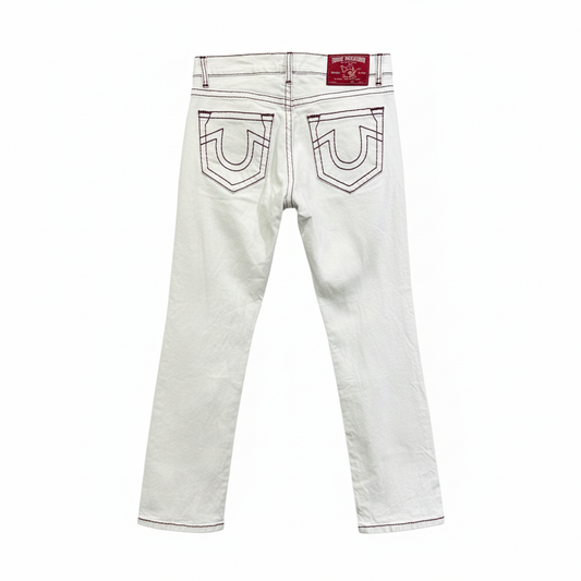 TRUE RELIGION Ricky Straight Jean in White