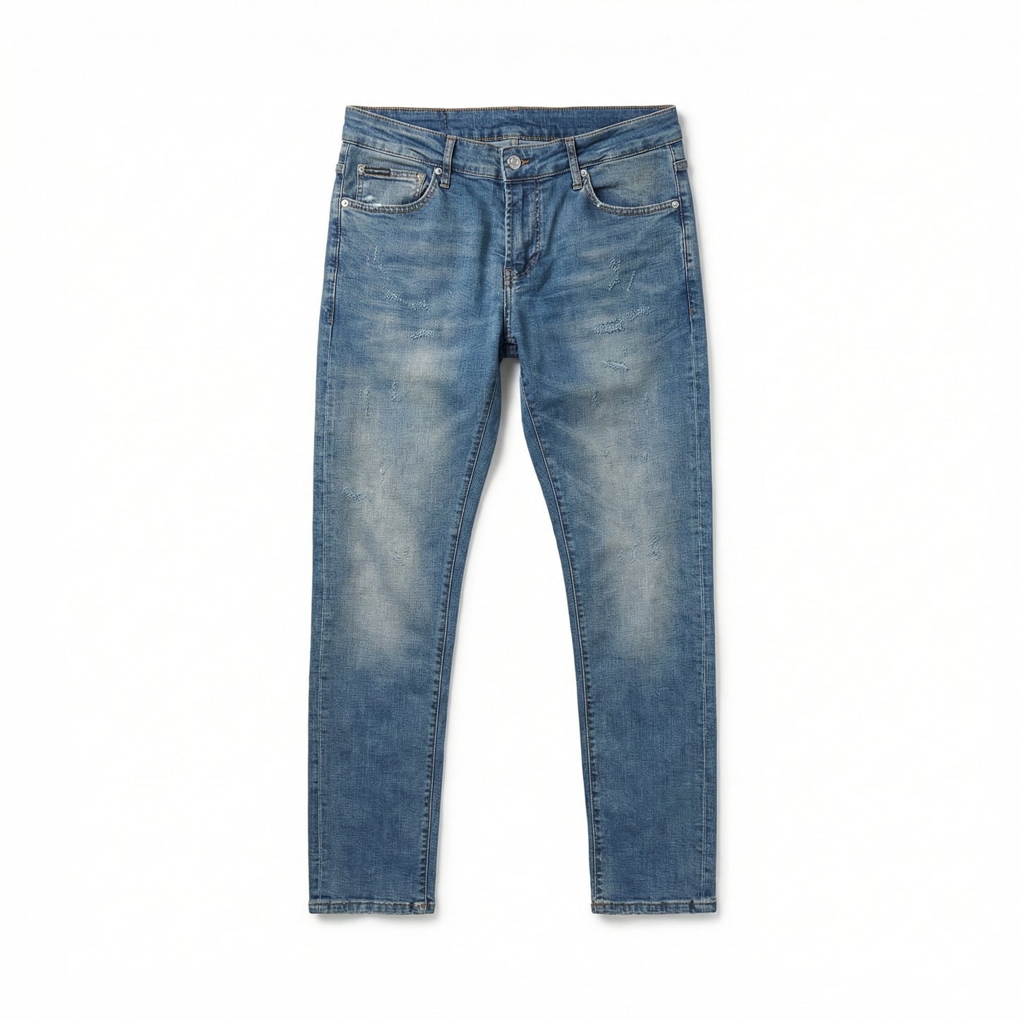 Dolce & Gabbana Blue Distressed Denim Slim Fit