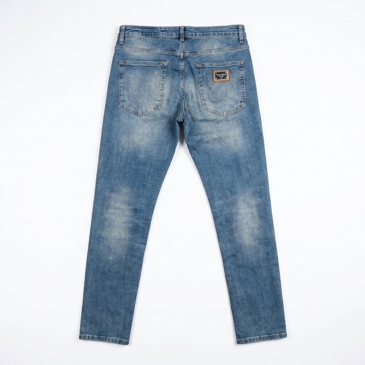 Dolce & Gabbana Blue Distressed Denim Slim Fit