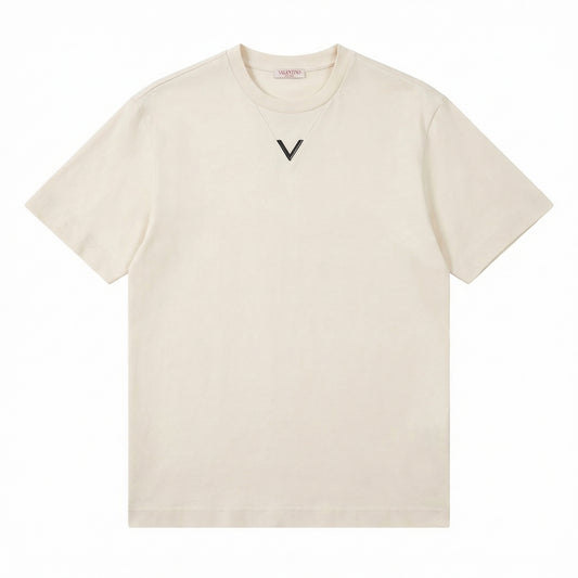 VALENTINO V Metal Logo T-shirt Crème
