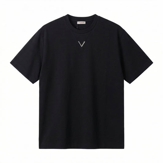 VALENTINO V Metal Logo T-shirt Black