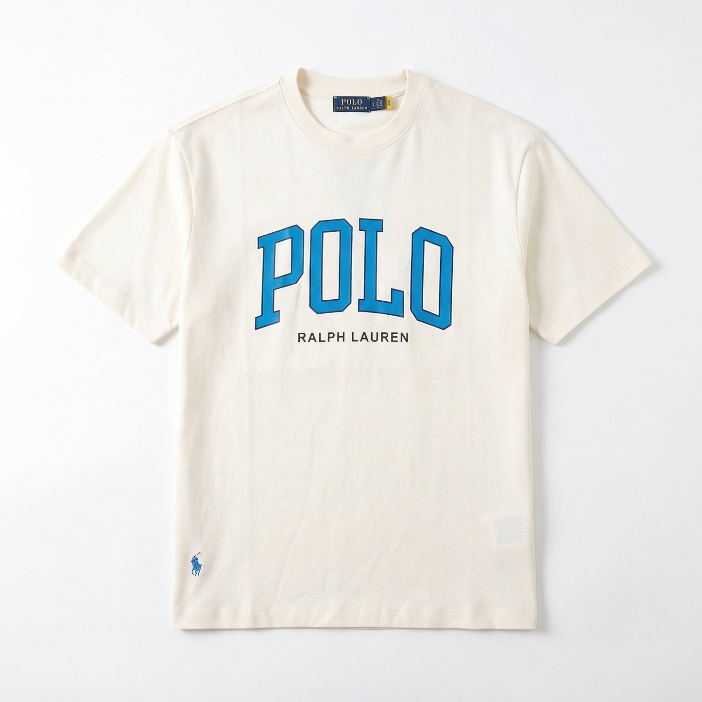 POLO RAULF Printed Blue Logo T-shirtt