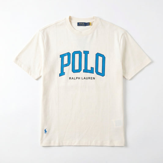 POLO RAULF Printed Blue Logo T-shirtt