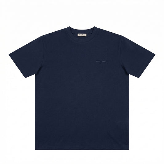 Miu Miu logo-embroidered T-shirt