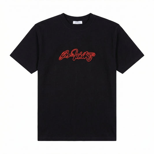 Off-White script outline skate T-shirt