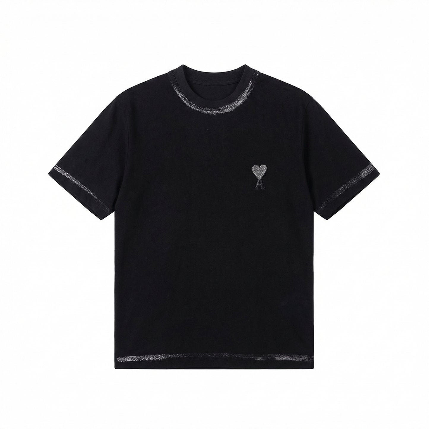 AMI PARIS Shiny Heart Logo Black