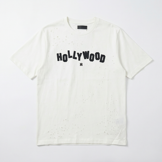 AMIRI HOLLYWOOD SHOTGUN OVERSIZED TEE - White