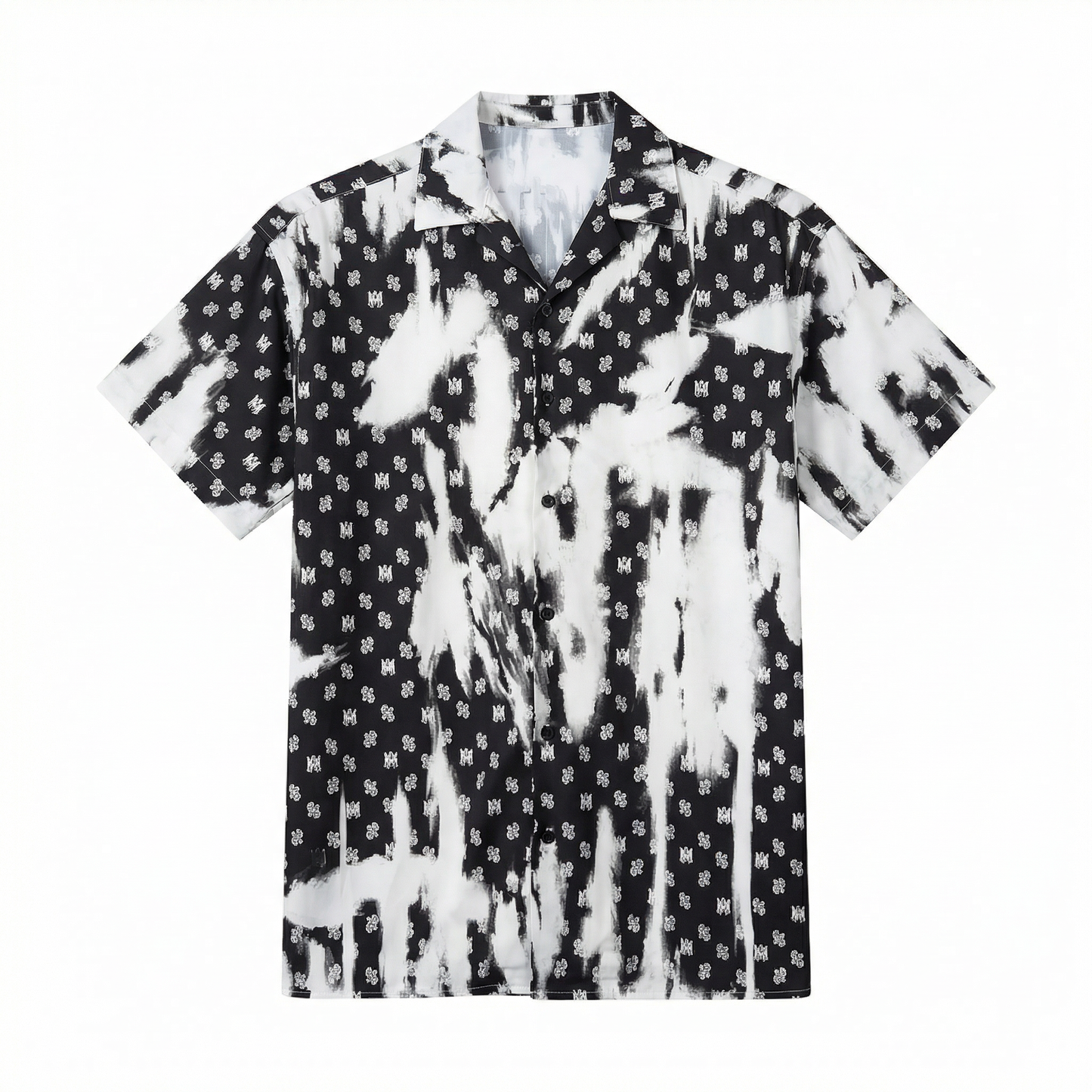 AMIRI Black Silk Paisley Bowling Shirt