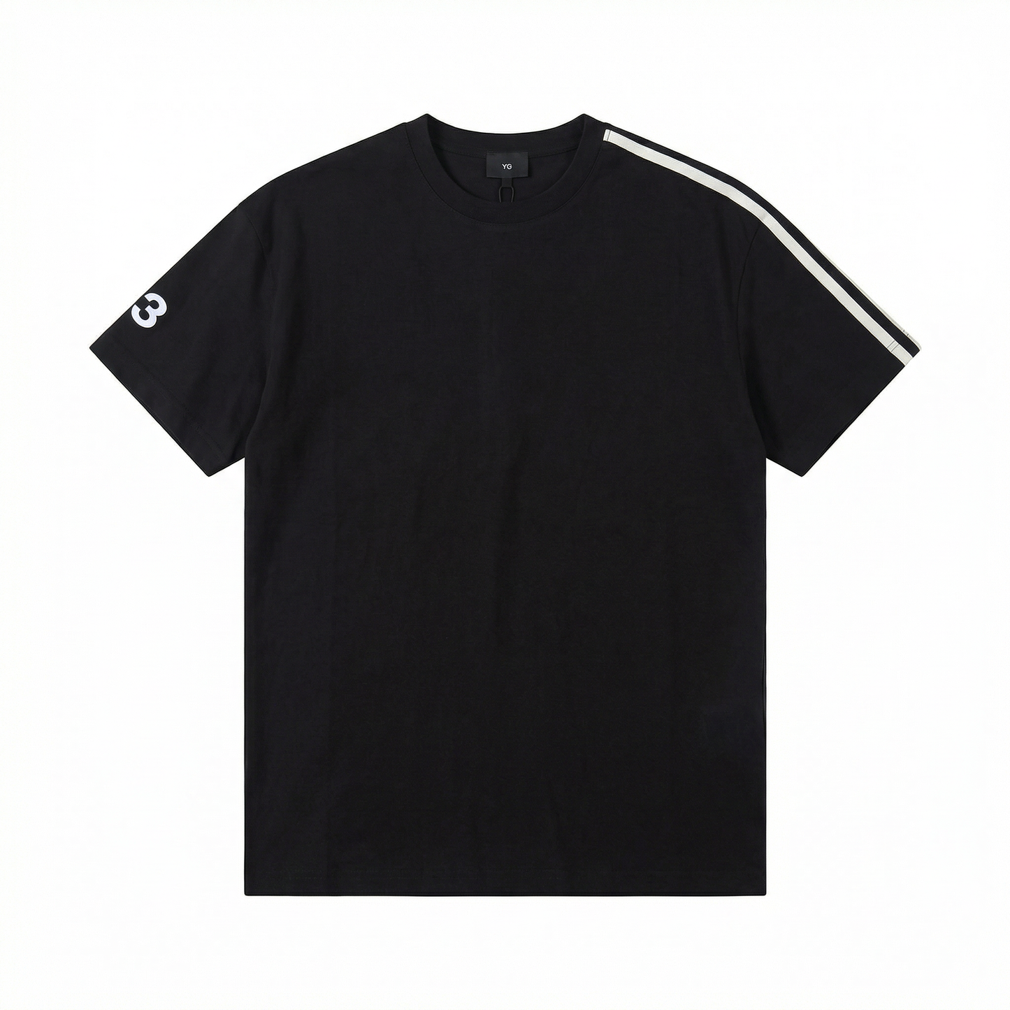 Y-3 Men's Black Logo Cotton Blend T-Shirt