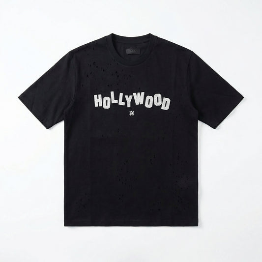 AMIRI HOLLYWOOD SHOTGUN OVERSIZED TEE - Black