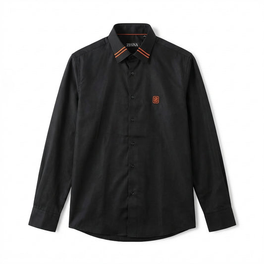 Zegna Linen Silk Shirt Nlack