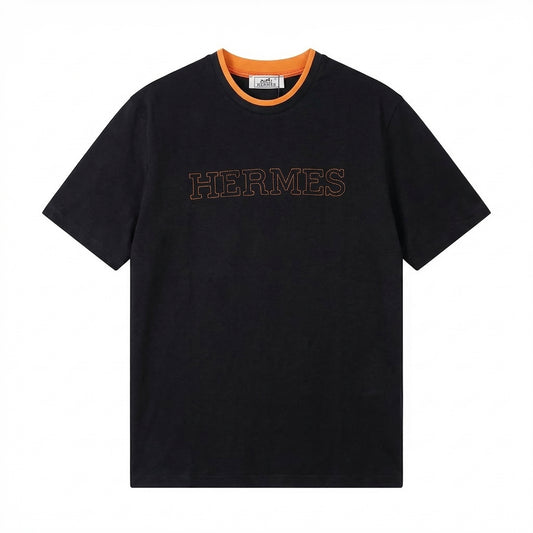 Hermes Embroidered Logo T-Shirt
