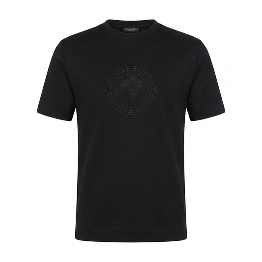 Stefano Ricci Embossed Logo T-Shirt – Black