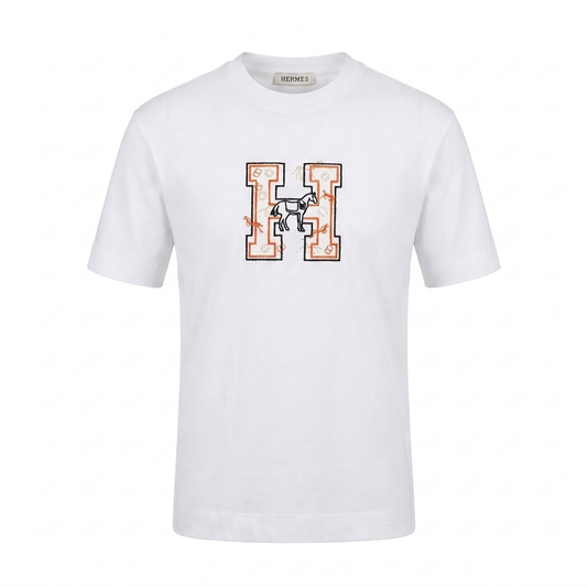 Hermès Graphic Logo T-Shirt – White