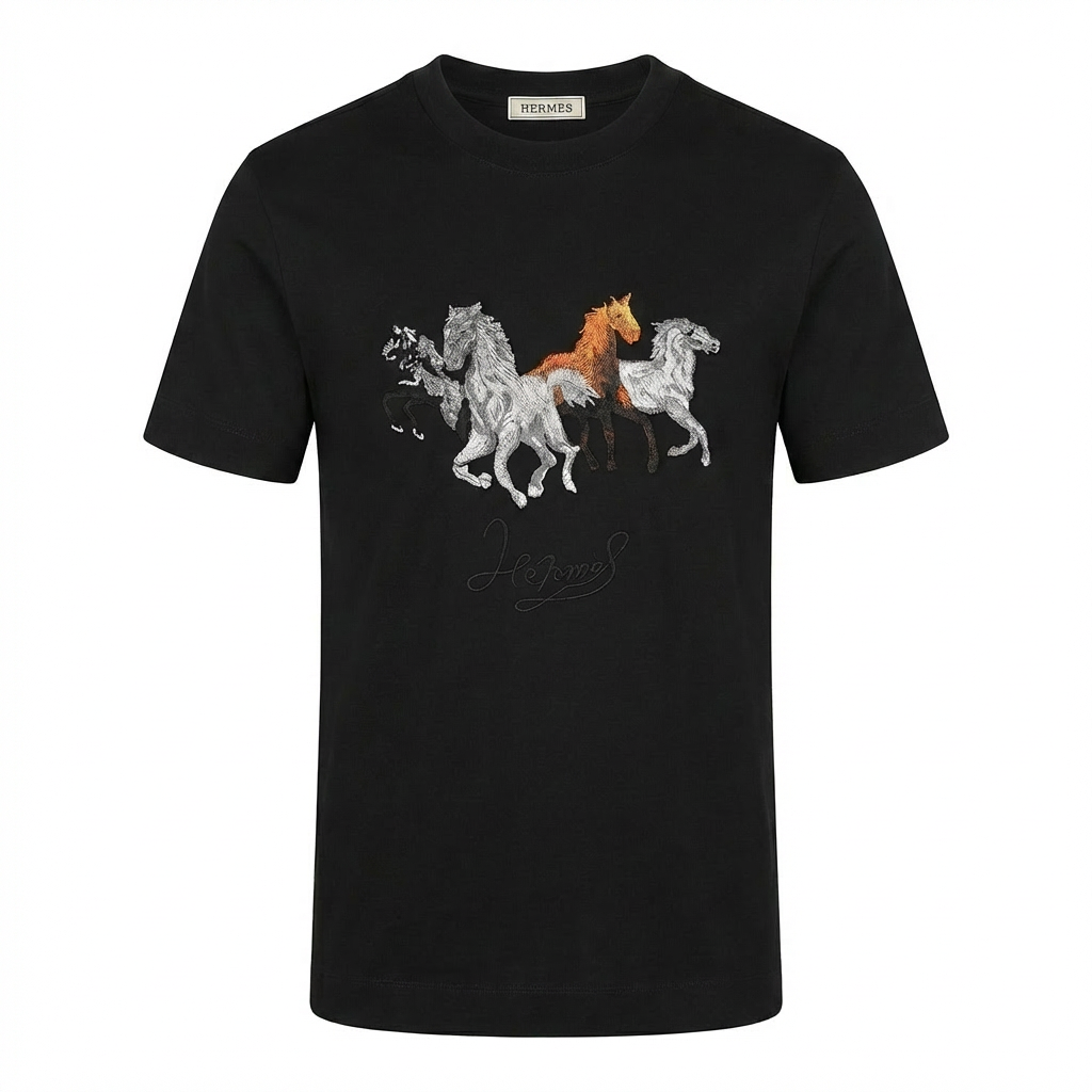 Hermès Horse Graphic T-Shirt – Black