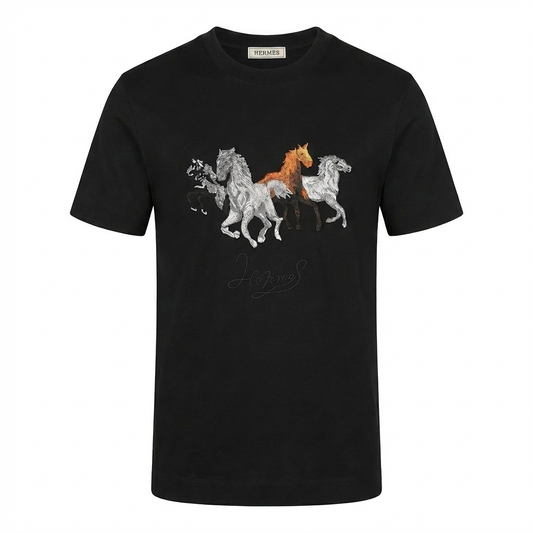 Hermès Horse Graphic T-Shirt – Black